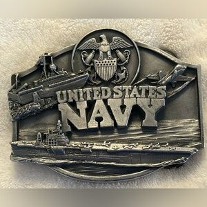 Vintage 1987 Siskiyou US United States Navy Belt Buckle